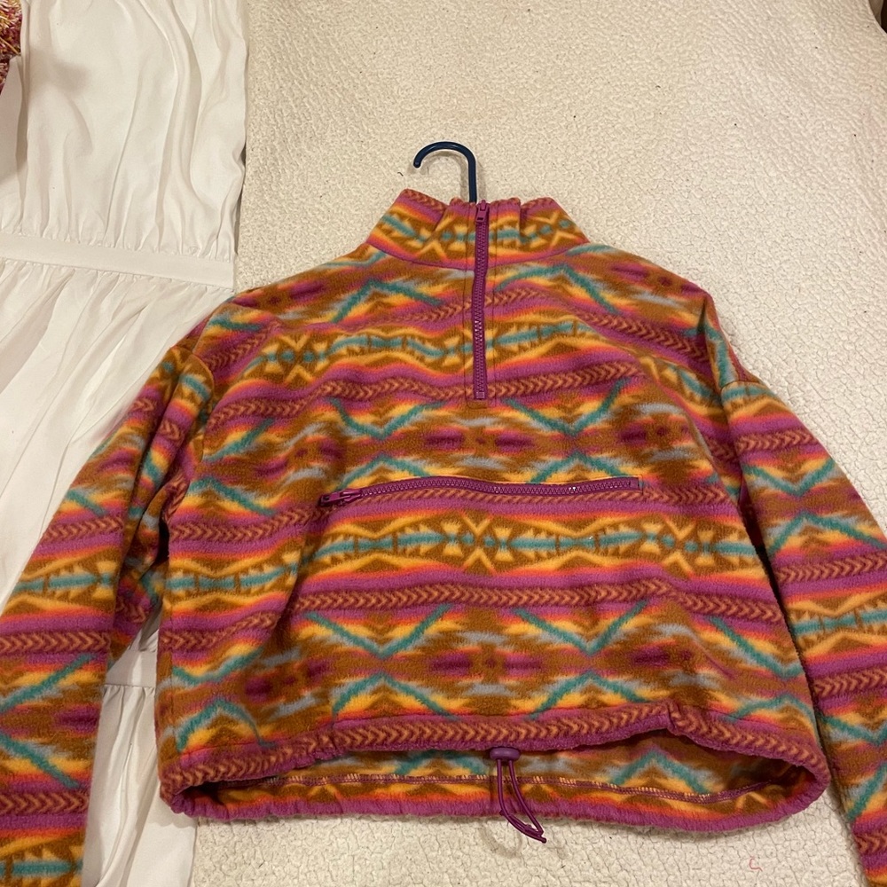 Aztec vibe half zip up jacket